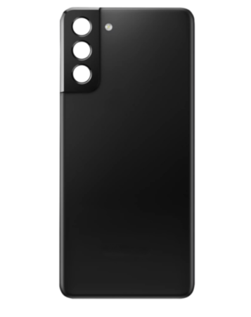Back Cover Glass with Camera Lens and Adhesive for Galaxy S21 (G991) (No Logo) (Phantom Black)