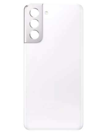 Back Cover Glass with Camera Lens and Adhesive for Galaxy S21 (G991) (No Logo) (Phantom White)