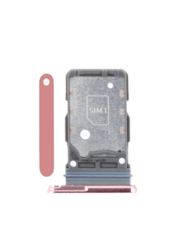 Dual Sim Card Tray for Galaxy S21 (G991) / S21 Plus (G996) / S21 Ultra (G998) (Pink)
