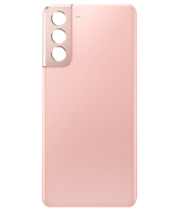 Back Cover Glass with Camera Lens and Adhesive for Galaxy S21 Plus (G996) (No Logo) (Phantom Pink)