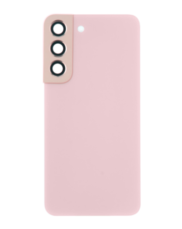 Back Cover Glass with Camera Lens and Adhesive for Galaxy S22 (S901) (No Logo) (Pink Gold)