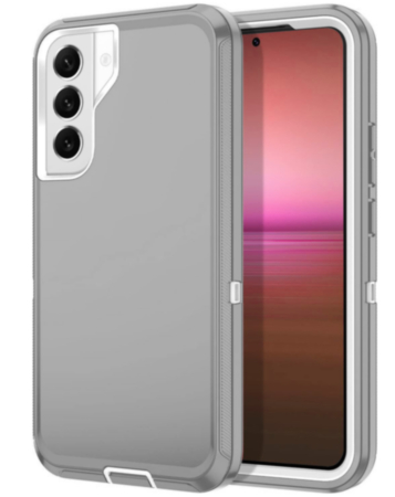 Heavy Duty Case for Galaxy S22 (GRAY & WHITE) (Only Ground Shipping)