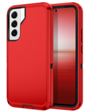 Heavy Duty Case for Galaxy S22 (RED & BLACK) (Only Ground Shipping)