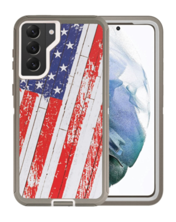 Heavy Duty Case for Galaxy S22 (US FLAG) (Only Ground Shipping)