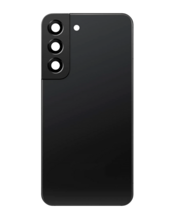 Back Cover Glass with Camera Lens and Adhesive for Galaxy S22 (S901) (No Logo) (Phantom Black)