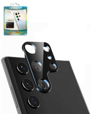 Back Camera Tempered Glass Protector Galaxy S22 Ultra (S908) (Black)