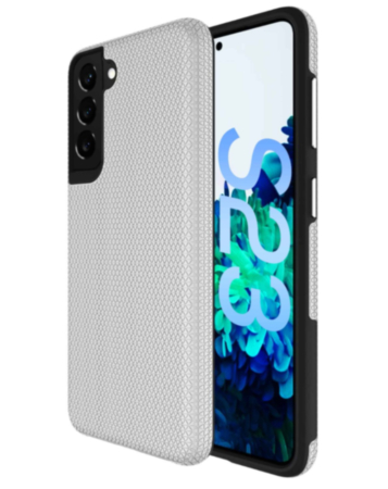 Galaxy S23 Shock Absorption Protective Dual Layer Case - SILVER (Only Ground Shipping)