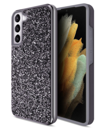 Galaxy S23 Plus Bling Diamond Crystal Dual Layer Case - BLACK (Only Ground Shipping)
