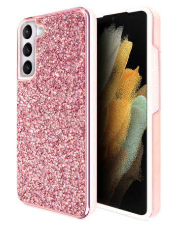 Galaxy S23 Plus Bling Diamond Crystal Dual Layer Case - PINK (Only Ground Shipping)