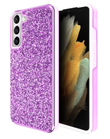 Galaxy S23 Plus Bling Diamond Crystal Dual Layer Case - PURPLE (Only Ground Shipping)