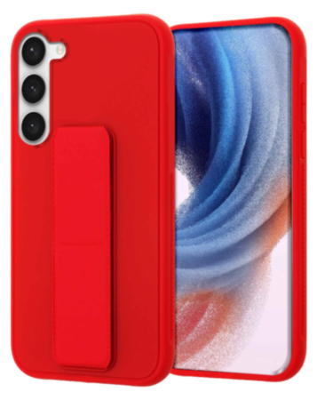 Galaxy S23 Hand Strap Vertical Magnetic Kickstand Case - RED (Only Ground Shipping)