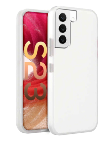 Galaxy S23 Hard PC Rear / Soft TPU Colorful Border Case - CLEAR (Only Ground Shipping)