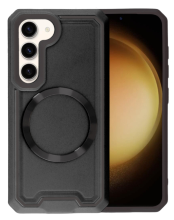 Galaxy S23 Slim Non-Slip Transparent Matte Wireless Charging Case - BLACK (Only Ground Shipping)