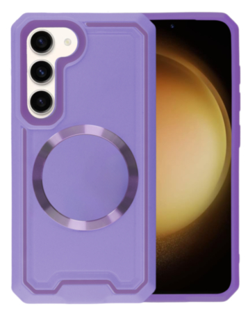 Galaxy S23 Slim Non-Slip Transparent Matte Wireless Charging Case - PURPLE (Only Ground Shipping)