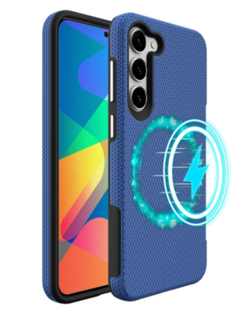 Galaxy S23 Wireless Charger Dual Layer Case - BLUE (Only Ground Shipping)