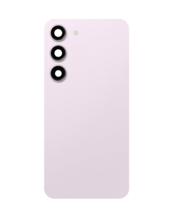 Back Cover Glass with Camera Lens and Adhesive for Galaxy S23 (S911) (No Logo) (Lavender)