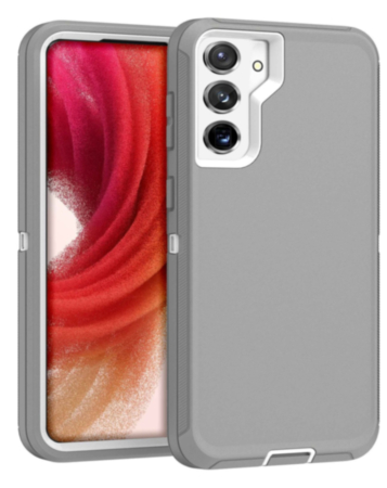 Heavy Duty Case for Galaxy S23 Plus (GRAY & WHITE) (Only Ground Shipping)