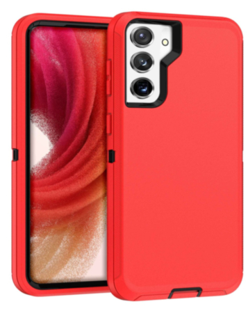 Heavy Duty Case for Galaxy S23 Plus (RED & BLACK) (Only Ground Shipping)