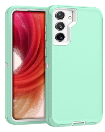 Heavy Duty Case for Galaxy S23 Plus (LIGHT TEAL) (Only Ground Shipping)
