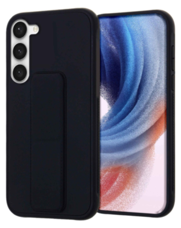 Galaxy S23 Plus Hand Strap Vertical Magnetic Kickstand Case - BLACK (Only Ground Shipping)
