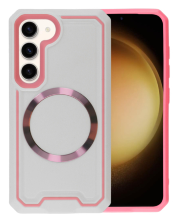 Galaxy S24 Plus Slim Non-Slip Transparent Matte Wireless Charging Case - PINK (Only Ground Shipping)