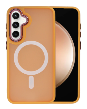 Galaxy S25 Plus New Magnetic Wireless Charging Case - ORANGE (Only Ground Shipping)