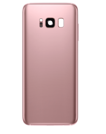 Back Glass with Camera Lens and Adhesive for Galaxy S8+ (NO LOGO) (ROSE PINK)