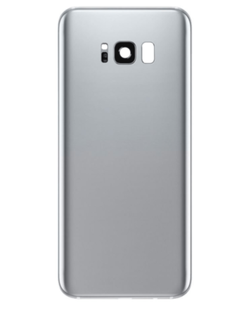 Back Glass with Camera Lens and Adhesive for Galaxy S8+ (NO LOGO) (ARCTIC SILVER)