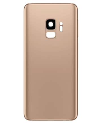 Back Glass with Camera Lens and Adhesive for Galaxy S9 (NO LOGO) (Sunrise Gold)