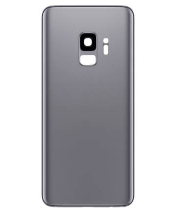 Back Glass with Camera Lens and Adhesive for Galaxy S9 (NO LOGO) (TITANIUM GRAY)