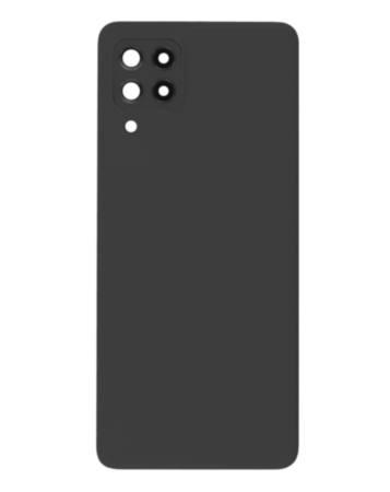 Back Glass with Camera Lens and Adhesive for Galaxy A22 4G (A225 / 2021) (NO LOGO) (BLACK)