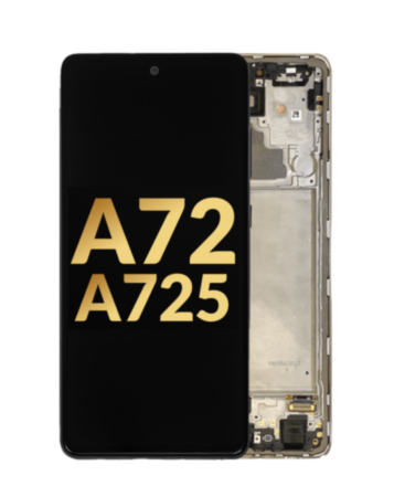 OLED Assembly with Frame for Galaxy A72 (A725 / 2021) (AWESOME WHITE) (Premium)