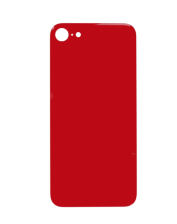 Back Glass with Bigger Camera Hole for iPhone SE 2022 (NO LOGO) (RED)