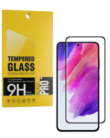 Clear Tempered Glass Anti-Scratch Edge to Edge Black Rim Coverage for Galaxy S21