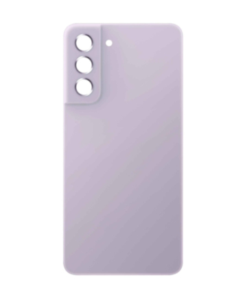 Back Cover Glass with Camera Lens and Adhesive for Galaxy S21 FE (G990) (No Logo) (Lavender)