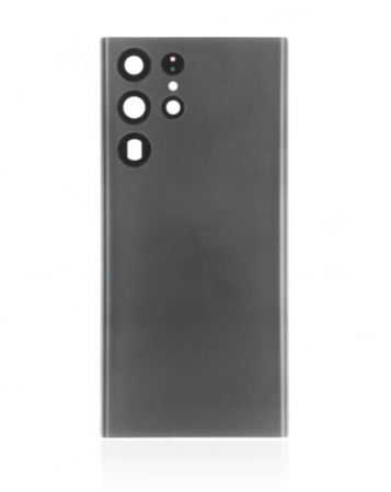 Buy the back glass with camera lens and adhesive for Galaxy S22 Ultra in graphite, no logo.