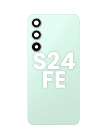 Back Cover Glass with Camera Lens and Adhesive for Galaxy S24 FE (S721) (No Logo) (Mint)