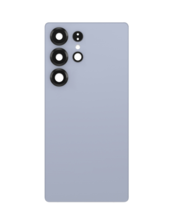 Back Cover Glass with Camera Lens and Adhesive for Galaxy S25 Ultra (S938) (No Logo) (Titanium Silver Blue)