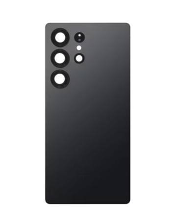 Shop the Back Cover with Camera Lens and Adhesive for Galaxy S25 Ultra in titanium black with no logo.