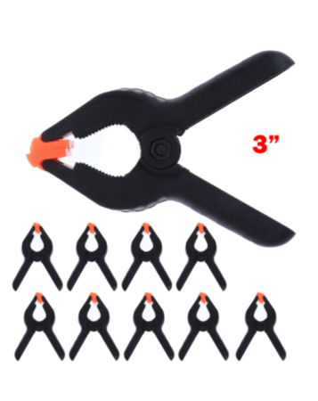 Plastic Spring Clamps 3" (Pack of 10) (Not Returnable)