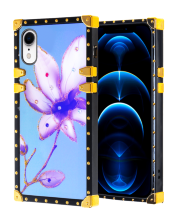 Square Case with BLUE Light Design - 2 for iPhone XR (Only Ground Shipping)