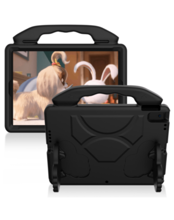 Hand - Held Stand Kids Case - BLACK for iPad 5 (2017) / iPad 6 (2018) / Air 1 / Air 2 / Pro 9.7 (Only Ground Shipping)