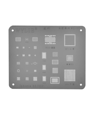 WYLIE BGA Reballing Stencil for iPhone 6S / 6SP (Silver) (Not Returnable)