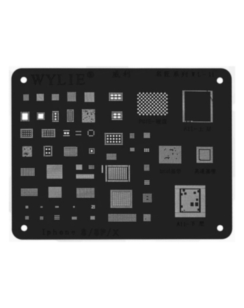 WYLIE CPU BGA Reballing Stencil for iPhone 11 Series / A13 (Black) (Not Returnable)