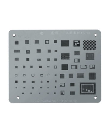 WYLIE BGA Reballing Stencil for iPhone 13 / 13Mini / 13P / 13PM (Silver) (Not Returnable)