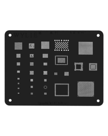 WYLIE CPU BGA Reballing Stencil for iPad 6 / Mini 4 / Air 2 (Black) (Not Returnable)