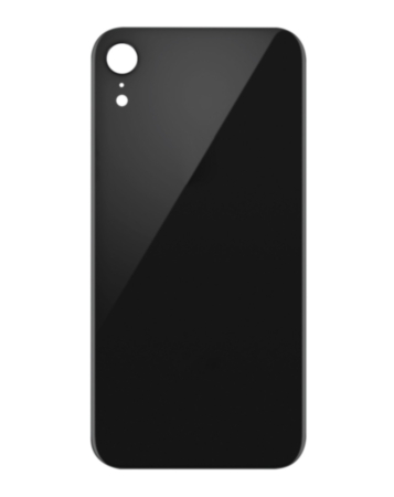 Back Glass with Bigger Camera Hole for iPhone XR (NO LOGO) (BLACK)