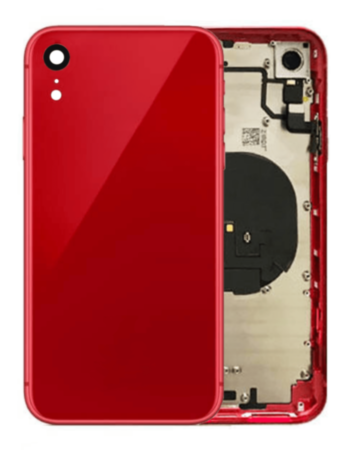 Back Housing Frame with Small Components Pre-Installed for iPhone XR (NO LOGO) (RED)