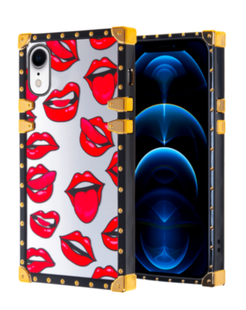 Square Case with Mirror Design - Style 10 for iPhone XR (Only Ground Shipping)