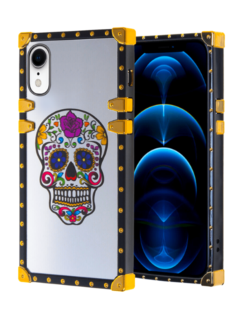 Square Case with Mirror Design - Style 3 for iPhone XR (Only Ground Shipping)